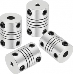 hankekaart Flexible Kupplungen, 3,17 mm auf 5 mm, Gelenkverbinder aus Aluminiumlegierung, flexible Wellenkupplungen, Motorkupplung f&uuml;r 3D-Drucker, CNC-Maschine, Motorf&uuml;hrung, DIY-Encoder D15 x L 20