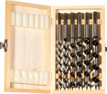 fischer Auger Drill Bit Set, 10-20 mm l&auml;bim&otilde;&otilde;duga, erinevate suurustega puurimispuuride komplekt, t&ouml;&ouml;riist s&uuml;gavate aukude puurimiseks pehmesse ja k&otilde;vasse puitu, 6 tk.