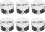 sourcing map Double Split Shank Collar, 3mm Bore Two Piece Clamp Collar, 16mm OD, 8mm Thickness, Aluminum Alloy, Screw Gap Collar, 6pcs