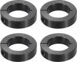 QUARKZMAN Pack of 4 Single Split Shaft Clamping Rings 1-5/16 Inch Bore One-Piece Clamping Ring, 2-1/8 Inch OD, 9/16 Inch Thickness, Black Oxide Steel Set Screw Clamping Ring Clamp