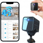 javiscam Mini Camera, Outdoor Surveillance, 4G Surveillance Camera, 2K Battery Surveillance Indoor, Live Transmission SIM Card, Radar Motion Sensor Night Vision