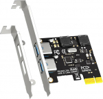 GLOTRENDS U3023 2-portiline PCIe USB A laienduskaart (USB 3.2 Gen 1), &uuml;hildub Windows ja Linuxiga (ei toeta Mac OS)