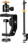 TARION C Supporto a morsetto Supporto da scrivania per fotocamera Con Testa a sfera e asta di prolunga regolabile da 33-60 cm per Vlogging Live Stream Photo Studio Light Photography Filming (TR-CS)