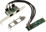 KALEA-INFORMATIQUE M2 M.2 NGFF PCIe B M v&otilde;tmekaart 2 porti 2.5 Gigabit RJ45 LAN ethernet 10 100 1000 1G 2.5G Dual Chipset Realtek RTL8125