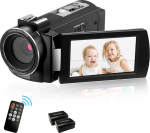 ORDRO AE7 2.7K videokaamera IR &ouml;&ouml;vaatega digitaalne kaamera 3.0 TFT puuteekraan 16X digitaalne zoom YouTube Vlogi jaoks koos puldi ja 2 patareiga