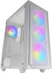 Mars Gaming MC-AIR, Gaming ATX korpus, 4 x FRGB Rainbow 120 mm ventilaatorid, v&otilde;rkfrontpaneel, t&auml;ielik k&uuml;lgmine karastatud klaasaken, topeltkambri s&uuml;steem, vesijahutuse tugi, valge