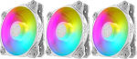 3 x ventilaator valge RGB - v&auml;rvilised LEDid 120 mm - &uuml;hendus Molex - PC Case Quiet Cooling DESKTOP ventilaator valge