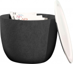 Pieperconcept Ronda Side Table/Storage Box with Removable Tray Anthrazit/Braun