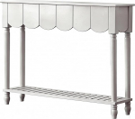 Schmaler Tisch mit Stauraum, Konsolentisch Schmal, Kleiner Holz Eingangstisch, Mehrstufiger Stauraum, Stabil und Wackelfrei, Einfache Montage(White,118x90x32cm/64x35x12in)