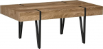 HOMCOM Kohvilaud K&otilde;rvallaud Kohvilaud Diivanilaud reguleeritava jalapealsega Elutoa laud Industrial Design MDF Metall Looduslik puit 105 x 60 x 42 cm