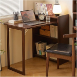 Massiivpuidust kokkupandav laud koos hoiuruumiga Kokkupandav laud 2 riiuliga Kokkupandav s&ouml;&ouml;gilaud, mis sobib v&auml;ikestesse ruumidesse laud arvutilaua t&ouml;&ouml;laud t&ouml;&ouml;pink hoiukapp