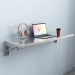 Roostevabast terasest kokkupandav laud seinale paigaldatud hoiuriiul r&otilde;dule, vannituppa v&otilde;i pesuruumi, 24 x 12-tolline kokkupandav laudariiul, 24 x 12-tolline kokkupandav laudariiul