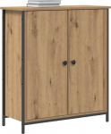 vidaXL Artisan Oak Sideboard, 70 x 30 x 80 cm, valmistatud puidust ja terasest, mustad k&auml;epidemed, ideaalne serveerimiseks ja organiseerimiseks, kaasaegne m&ouml;&ouml;bliese, stiilne kapp stiilseks elamiseks.