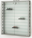 MHN Collector's Display Case & Hanging Display Case 11 x 78 x 86,5 cm - lukustatav klaasist vitriinkapp, mis sobib ideaalselt figuuride, mudelautode, Zippo tulemasinate, OU munafiguuride ja dekoratsioonide jaoks - ilma valgustita.