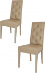 t m c s Tommychairs 2 moodsa Chantal tooli komplekt k&ouml;&ouml;ki ja s&ouml;&ouml;gituppa, vastupidav struktuur lakitud p&ouml;&ouml;gipuidust, kapuccino v&auml;rvi, polsterdatud ja polsterdatud kunstnahaga v&auml;rviga