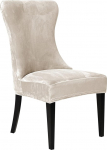 Tufitud Stretch Velvet Wingback Chair kaitsev kate koos k&auml;e aktsent, Side Chair Cover, eemaldatav pehme bankett tool Protector (beež, 4)