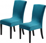 Howhic Sametist toolikatted s&ouml;&ouml;gitoa jaoks 2 komplekti, venivad s&ouml;&ouml;gitoolide katted, pestavad k&ouml;&ouml;gitoolid, elegantne kaunistus koju ja bankettidele (Teal, 2 pakki)