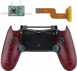eXtremeRate DAWN2.0 FlashShot Trigger Stop Remap Kit PS4 CUH-ZCT2 kontrollerile, DIY asenduskorpus & uuendusplaat & 2 tagumist nuppu & 2 p&auml;&auml;stiku lukustust PS4 kontrollerile JDM040/050/055 Textured Red