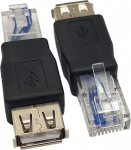 AF-RJ45 USB 2.0 Female Ethernet RJ45 Male AF-8P8C Male USB Transfer Network Connector adapter