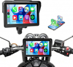 SIXTOP 7 Zoll Motorrad CarPlay Bildschirm kabelloses CarPlay Android Auto f&uuml;r Motorr&auml;der mit Abnehmbarer Halterung, IP67 wasserdichtes Touchscreen Autoradio Unterst&uuml;tzt Bluetooth Siri Sprachsteuerung