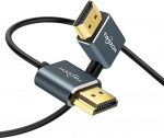Twozoh Thin HDMI to HDMI kaabel 90 kraadi vasaku nurga all 1 m, Ultra &otilde;huke ja paindlik vasaku nurga HDMI kaabel toetab 3D/4K 60Hz