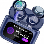 ZYHKON Bluetooth k&otilde;rvaklapid HiFi heli/5 EQ režiimi/ENC m&uuml;ravastase, juhtmevabad k&otilde;rvaklapid k&uuml;ljel magajatele, sinine