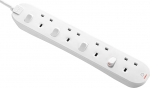 Masterplug SWC4210N-MP 2m &uuml;he l&uuml;liti pistikupesa pikendus - valge, 5,4 x 2,6 x 32,4 cm
