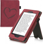 kwmobile kaitsekott &uuml;hildub Amazon Kindle Paperwhite Flip Case'iga - kate koos k&auml;erihmaga - s&uuml;damehari tumepunane