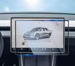 SHAOHAO &uuml;hildub Tesla Model Y Juniper 2025 15.4-tollise auto navigatsiooniekraani kaitsekilega GPS l&auml;bipaistev kaitsekile kriimustuskindel 9H karastatud klaas Tesla Model y Juniper tarvikud