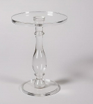 LIKENOW Acrylic End Table, Acrylic Side Table, Modern Bedside Table with Clear Small Round Top and Solid Post for Living Room, Bedroom and Lobby, 40 x 40 x 40 cm High