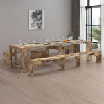 Dmora - Torquato pingid, 2 s&ouml;&ouml;gilaua istme komplekt, pikendatavad pingid, 290 x 25 x 45 cm, vaherpuu