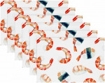 Stoff-Tischsets, waschbare Tischsets f&uuml;r Esstisch, 6er-Set,Aquarell Sushi
