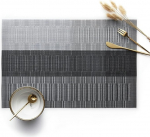 AMDXD 4 taldriku komplekt Pesemisv&otilde;imelised naturaalsed ruudukujulised 70% vin&uuml;&uuml;l 30% pol&uuml;ester pesemisv&otilde;imelised horisontaalsete triipudega lauaalused kohvilaud must hall 45 x 30 cm