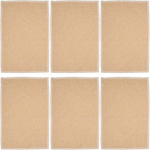 Artibetter 6 St&uuml;ck Pack Waschbare Hitzebest&auml;ndige Jute Tischsets in Braun mit Spitze rutschfeste Platzdeckchen f&uuml;r Esszimmer und Restaurant