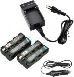 DSTE 2 Pack asendusaku ja DC01E reisilaadija, mis &uuml;hildub Sony NP-F550 NP-F330 NP-F570 CCD-RV200 CCD-SC5/E CCD-SC55E CCD-SC55 CCD-SC65 CCD-SC7 CCD-SC7/E CCD-SC8/E CCD-SC9 CCDCD-TR1 CCD-TR11 mudeliga