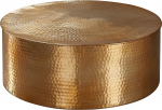 Wohnling kohvilaud 75 x 31 x 75 cm Alumiiniumist k&uuml;ljelaud Kuldne idamaine &uuml;mmargune lame vasaraga diivanilaud Metallist disain elutoa laud Kaasaegne salongilaud India maja laud v&auml;ike