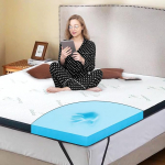 MKS.&reg; Topper 180 x 200 cm, H3, 7 cm paksune geel-m&auml;luvahust madratsipealne, libisemisvastane pealne bambusekattega, viskoelastiline pealne, eemaldatava ja pestava kattega.