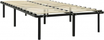 vidaXL voodiraam, metallist voodi, magamistoa voodi, kaheinimesevoodi, magamistoam&ouml;&ouml;bel, kaheinimesevoodi, voodiraam, lamellraam, must metall, 160 x 200 cm