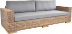Diivanvoodi Maxi Rattan diivan Rattan elutoa diivan koos padjaga Diivan Lounge elutoa diivan (Hall Natural, 4-kohaline)