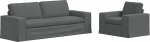 vidaXL diivan 2 tume halli 222 x 80 x 82 cm kangast, kaasaegne ristk&uuml;likukujuline elutoa diivan, vastupidav, ergonoomiline disain, reguleeritavad istmed