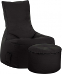 SITTING POINT only by MAGMA Scuba Swing Bean Bag Set + Stool Black