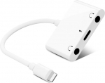 AMLLXEN iPhone k&otilde;rvaklappide adapter, 3 in 1 iPhone 3,5 mm adapter Jack Audio Adapter Splitter Adapter koos laadimisportiga, &uuml;hildub iPhone 14/13/12/11/X/8/8/7/6, Pad/Pod, toetab k&otilde;iki iOS-s&uuml;steeme