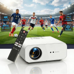 Smart Projector 4K Ametlikult litsentseeritud rakendus: WiFi6 Bluetooth 5.2 videoprojektor, 28000 lumeni Full HD 1080P projektor 4K kodukino, automaatne fookus ja automaatne keystone.