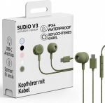 sudio V3 Essential Wired Kopfh&ouml;rer mit Kabel | In Ear Kopfh&ouml;rer mit USB-C Anschluss | Geflochtenes, Kabelbruch-sicheres Design | Integriertes Mikrofon | IPX4 Wasserschutz | Roheline