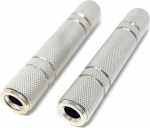 DRUT 2 tk 6,35 mm kuni 6,35 mm Stereo Jack Female to Female Adapter Joiner kaabli &uuml;hendaja Soolise vahetaja nikkel metallist h&otilde;bedane