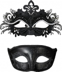 Maskeerimismask meestele naistele, paarideleShinestone Rhinestone Metal Filigree Venetian Mask Set for Ball Party,Halloween，Mardi Gras,New Year Party，Eye Mask Costume