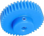 Plastikust mootorratta hammasratas, sinine nailonist peav&otilde;ru, 1,5 m, 16T, 27 mm l&auml;bim&otilde;&otilde;t, astmelised hambad, sirged hambad, erinevad l&auml;bim&otilde;&otilde;dud (6 mm l&auml;bim&otilde;&otilde;duga)