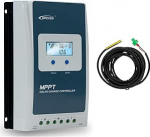 EPEVER MPPT 12V 24V p&auml;ikeselaadija kontroller koos temperatuurianduriga, automaatne identifitseerimine plii happele LiFePO4 (Tracer3210AN + temperatuuriandur)