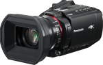 Panasonic HC-X1200E 4K 60p k&auml;mblikujuline videokaamera 25 mm lainurkobjektiiviga, 24x optiline zoom, 5-teljeline h&uuml;briid OIS, USB PD, must