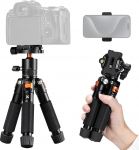 K&F CONCEPT Mini statiiv, 55 cm alumiiniumist kompaktne kaamerastatiiv 360&deg; kuulipeaga, kokkupandav disain lihtsaks hoiustamiseks ja reisimiseks, 1/4-tolline plaat DSLR / nutitelefonile jne. Max. Koormus 6 kg